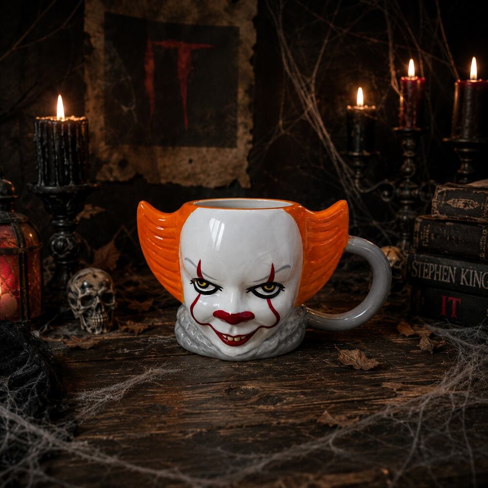 Silver Buffalo IT Pennywise 3D Mug 19oz Hand Painted Horror Halloween NWT